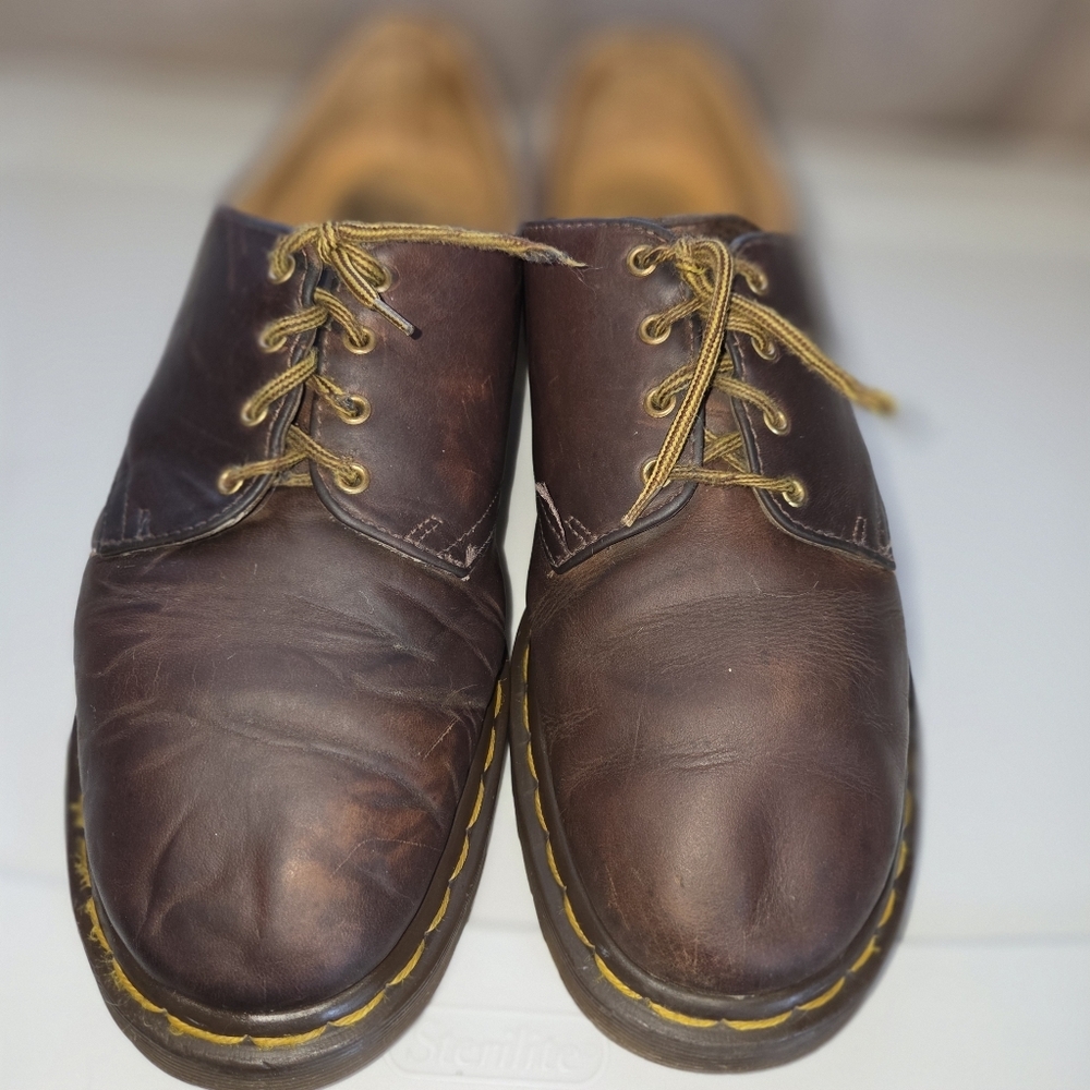 Dr. Martens vintage England brown derby Brown Leather Men's Shoes - Picture 9 of 15